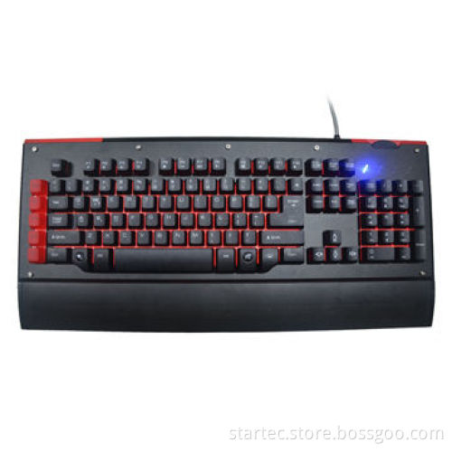 Gaming Keyboard with Macro Functions, Suspension Keys with Palm RestNew